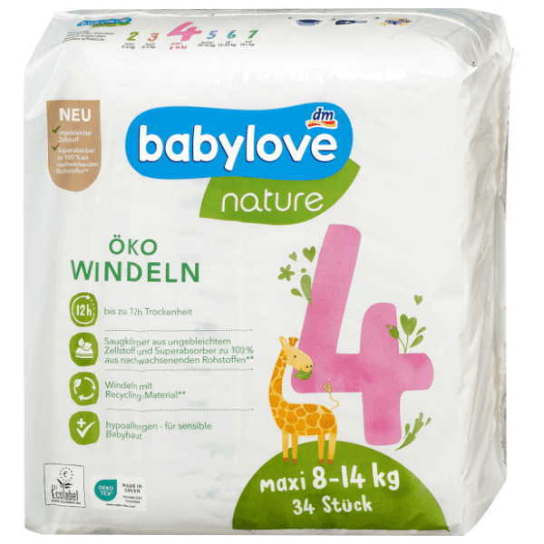 BABYLOVE pelene nature 4 maxi 34kom 0