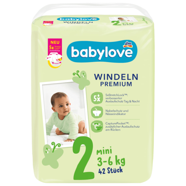 BABYLOVE pelene premium 2 mini 42kom 0
