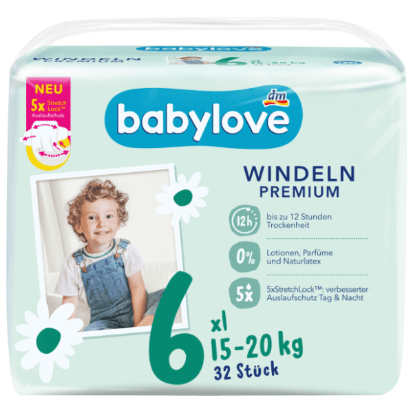 BABYLOVE pelene premium 6 XL 32kom 0