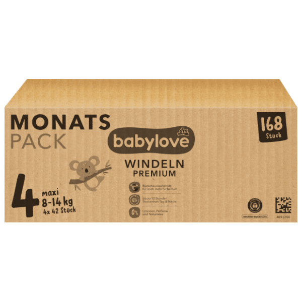 BABYLOVE pelene premium MP 4 maxi 168kom 0