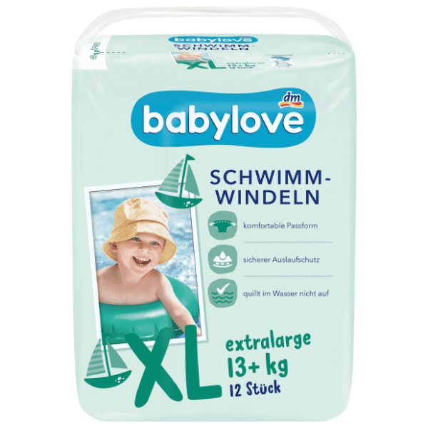 BABYLOVE pelene za plivanje XL extralarge 12kom 0