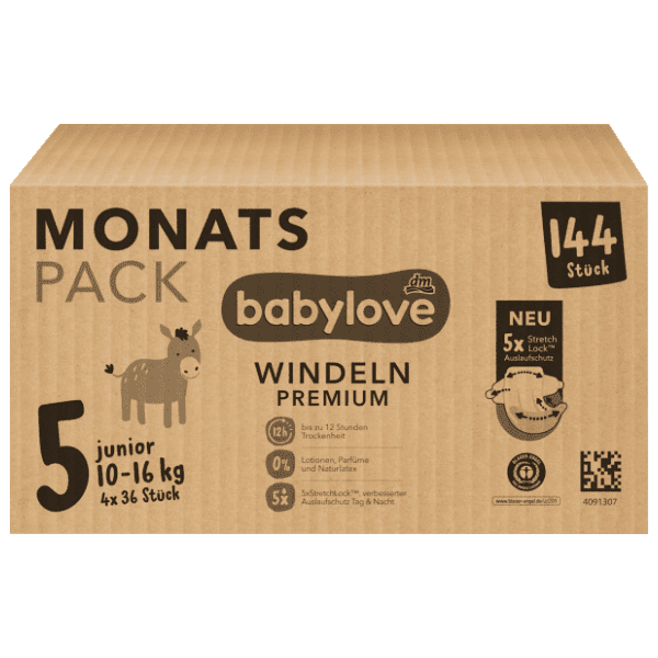 BABYLOVE pelene premium MP 5 junior 144kom 0