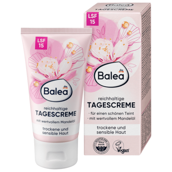 BALEA dnevna krema za suhu kožu s bademovim uljem SPF15 50ml 0