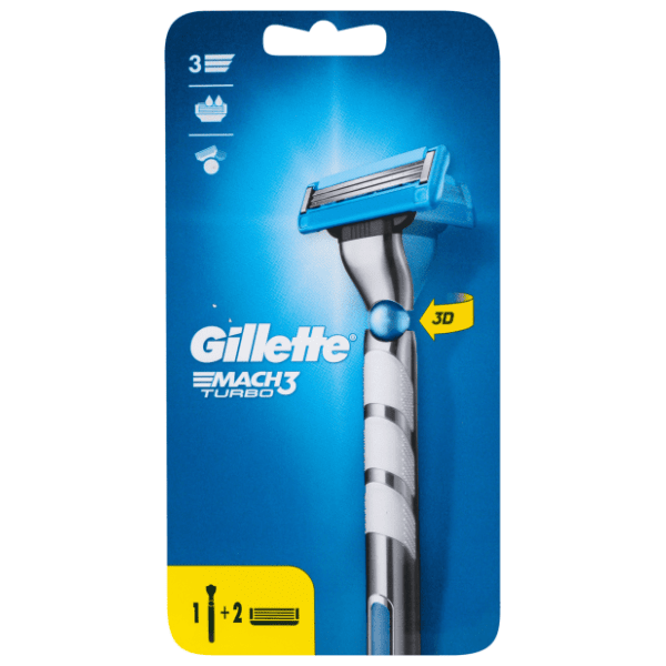 Brijač GILLETTE Mach 3 turbo 3D 1kom + 2 patrone 0