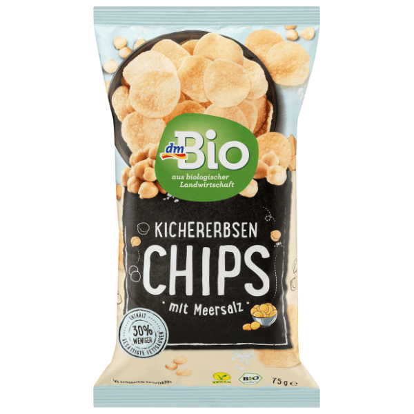 Čips DM BIO slanutak i morska sol 75g 0