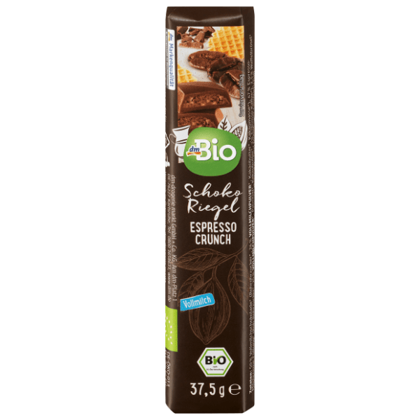 Čokoladica DM BIO čokolada s espresso punjenjem i vaflom 37,5g 0