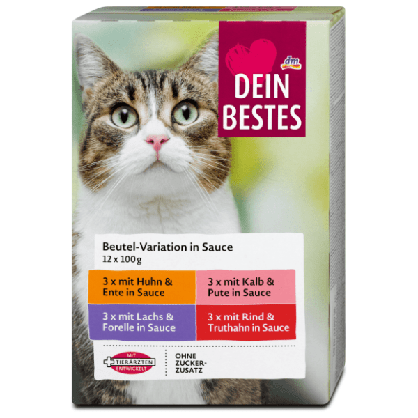 DEIN BESTES hrana za odrasle mačke meso i riba u umaku 1,2kg 0