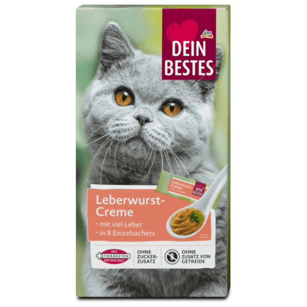 DEIN BESTES poslastica za mačke jetrena pašteta 8x10g 0