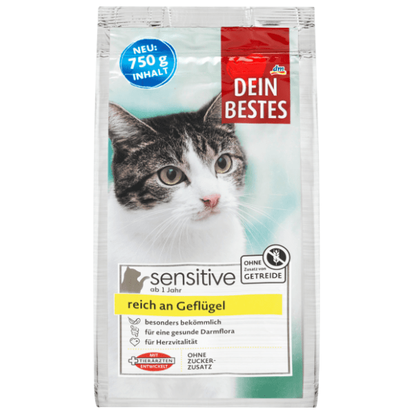 DEIN BESTES Sensitive hrana za mačke perad 750g 0