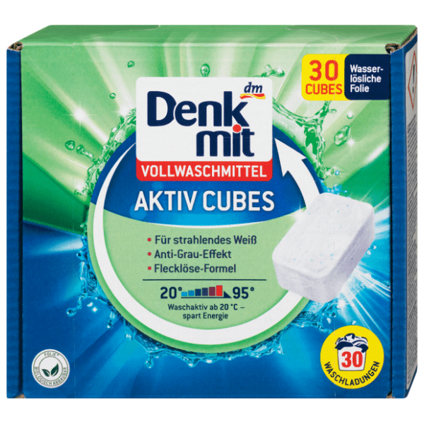 DENKMIT Aktiv cubes kapsule za bijelo rublje 30kom 0