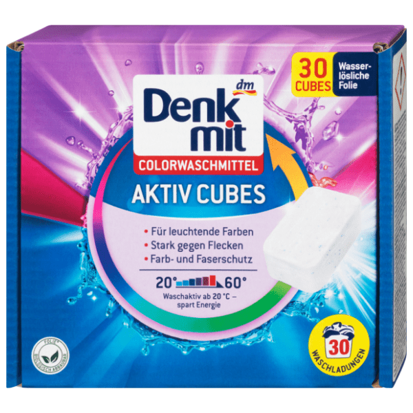 DENKMIT Aktiv cubes kockice deterdženta za obojeno rublje 30kom 0