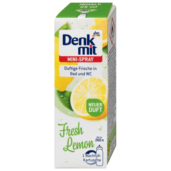 DENKMIT nadopuna za mini osvježivač u spreju fresh lemon 25ml 0
