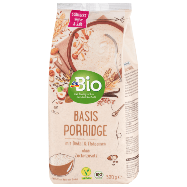Pahuljice DM BIO Basis porridge kaša s pirovom i psilijumom 500g 0