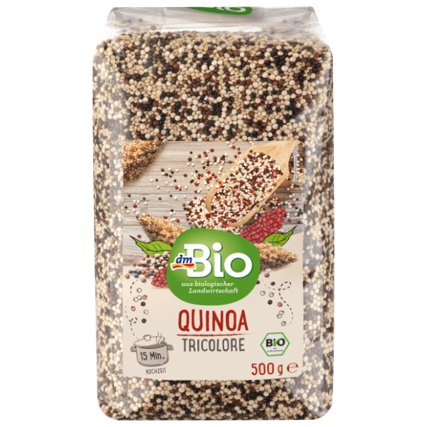 DM BIO kvinoja 3 vrste 500g 0