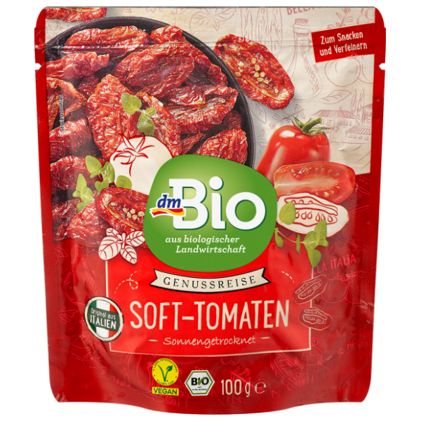 DM BIO sušena rajčica sa soli, vinsko ocat i začini 100g 0