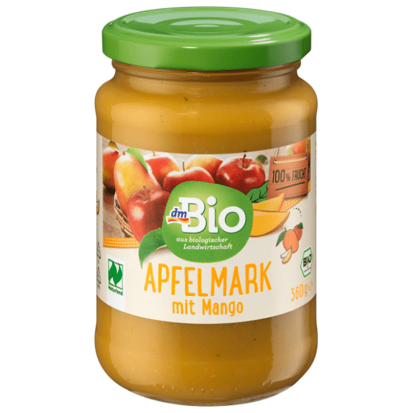 DM BIO voćni pire jabuka i mango 360g 0