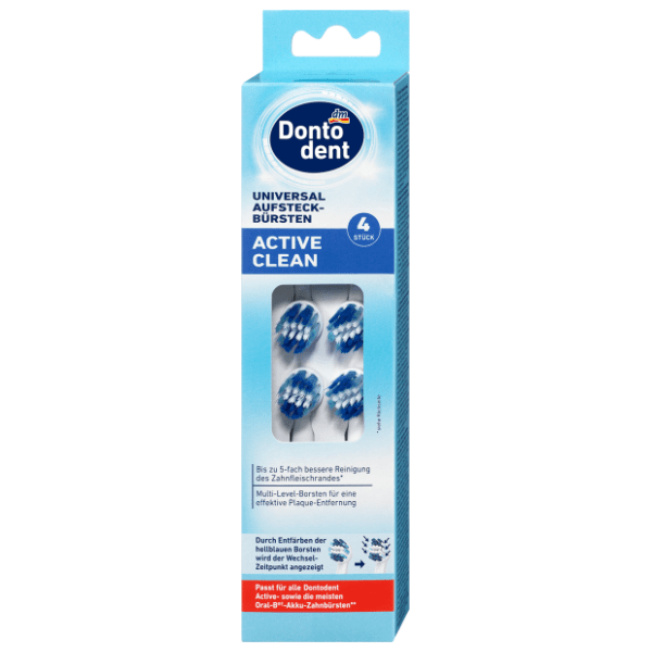 DONTODENT Active clean nastavak za električnu četkicu 4kom 0