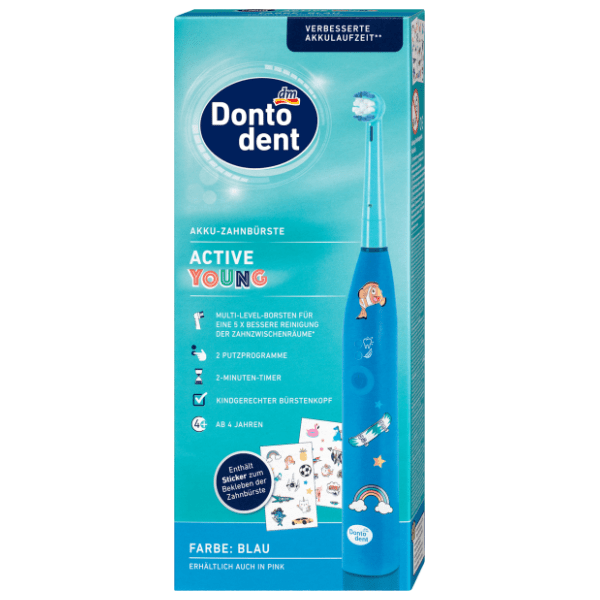 DONTODENT Active young dječja električna četkica 4g 1kom plava 0