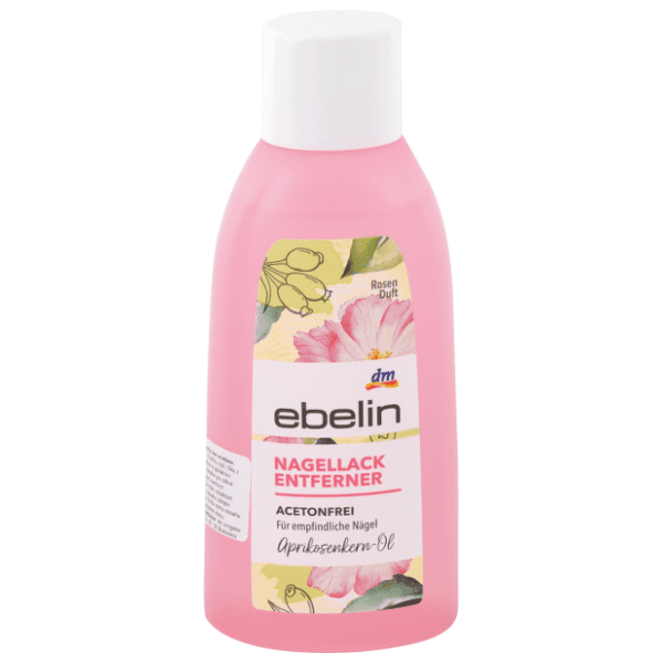 EBELIN odstranjivač laka za nokte bez acetona ruža 200ml 0