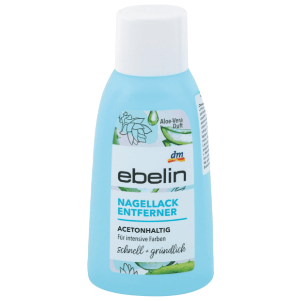 EBELIN odstranjivač laka za nokte s acetonom aloe vera 125ml 0