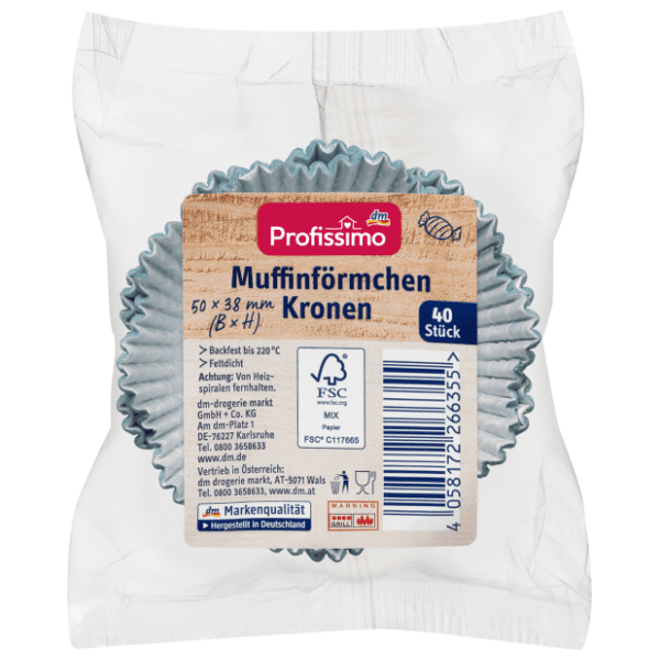 Košarice za kolače u obliku krune PROFISSIMO 40kom (više vrsta) 0