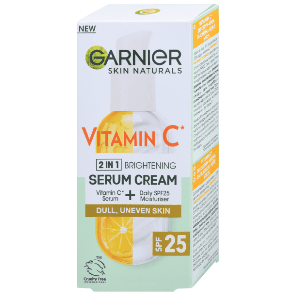 GARNIER 2u1 serum krema za lice vitamin C SPF25 50ml 0