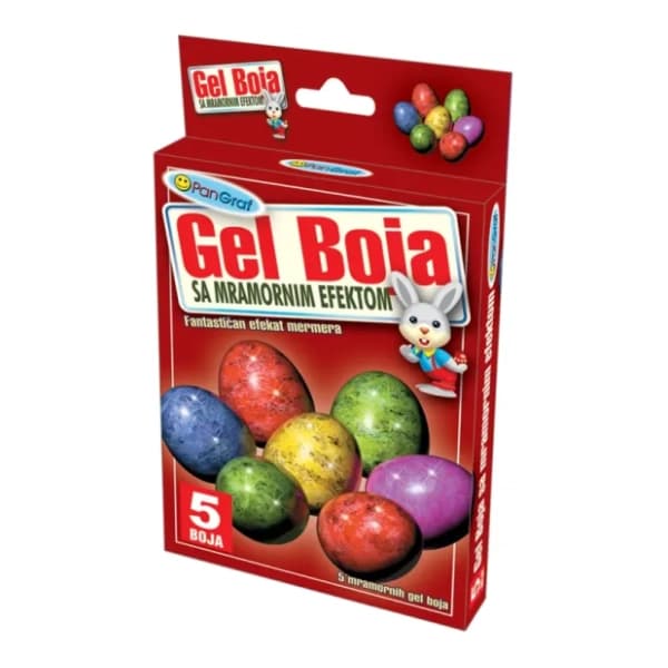 Gel boja s mramornim efektom PANGRAF 5kom + rukavice 0