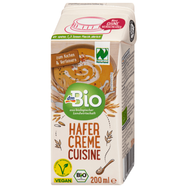 Krema za kuhanje DM BIO na bazi zobi organska 200ml 0
