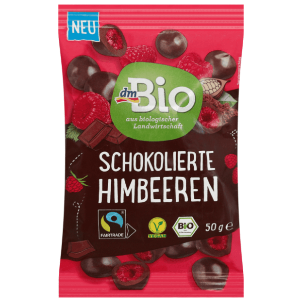 Liofilizirane maline DM BIO čokolada 50g 0