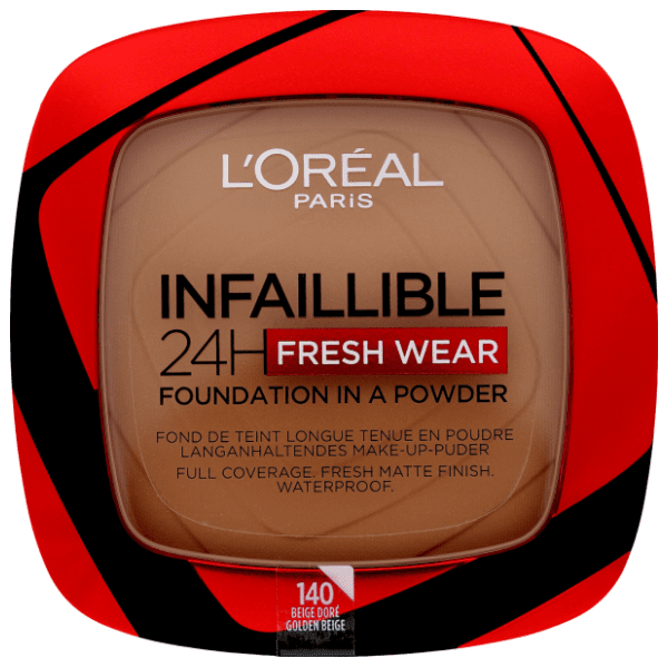 L'OREAL Infaillible 24h kompaktni puder 140 golden beige 0