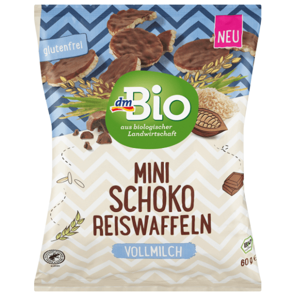 Mini rižini vafli DM BIO s čokoladom 60g 0
