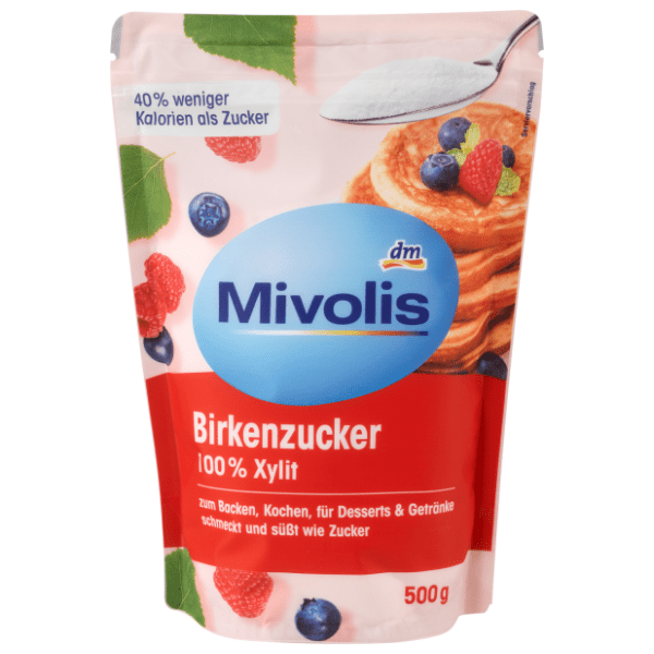 MIVOLIS stolni zaslađivač ksilitol 100% dobiven iz breze 500g 0
