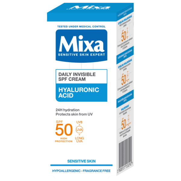 MIXA Daily invisible dnevna krema s hijaluronom SPF50 50ml 0
