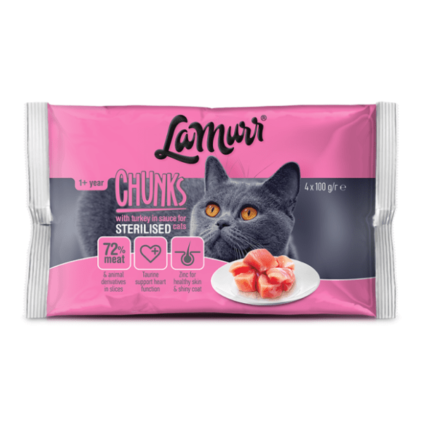 MONGE sterilizirana hrana za mačke puretina u umaku 4x100g 0