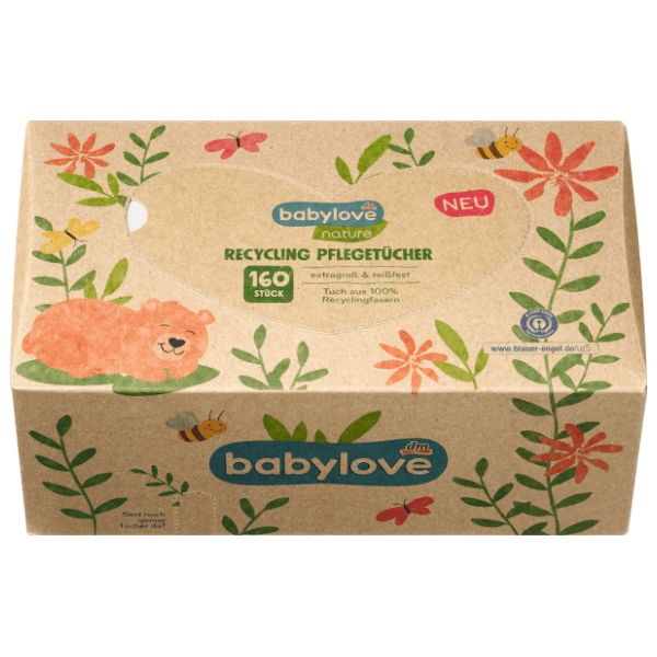 Papirnate maramice BABYLOVE nature 160kom 0