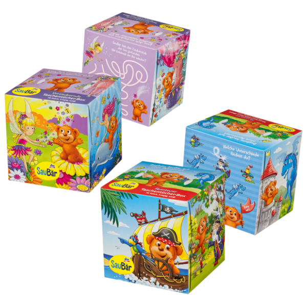 Papirnate maramice SAUBAR džungla i lokomotiva kutija 70kom 0