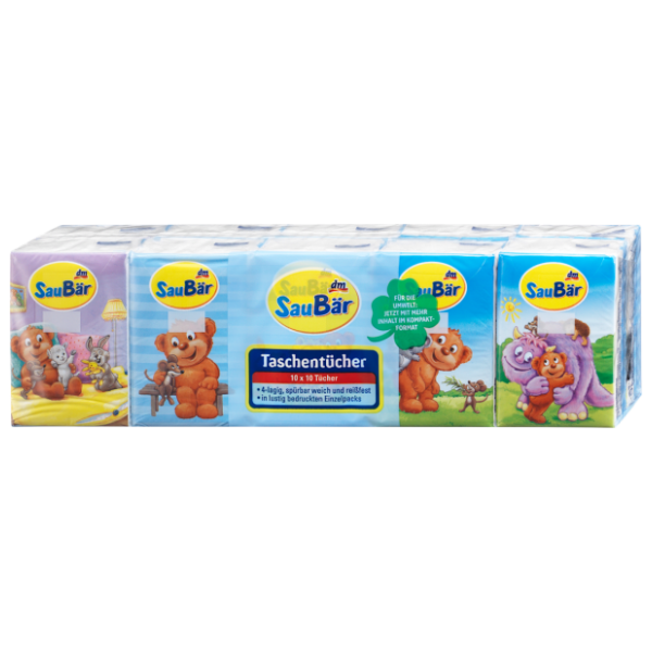 Papirnate maramice SAUBAR više motiva 4 sloja 10 kom 0