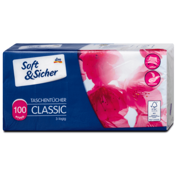 Papirnate maramice SOFT&SICHER classic 3 sloja 100 kom 0