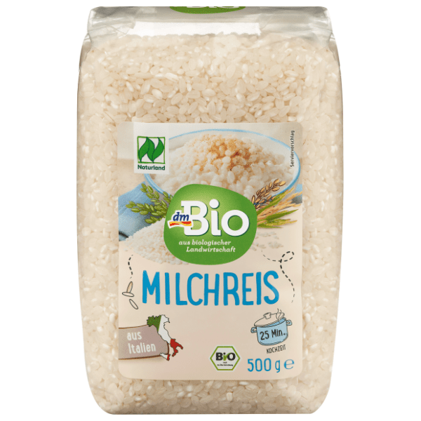 Riža DM BIO za sutlijaš bijelo okruglo zrno 500g 0