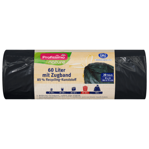 PROFISSIMO vreće za smeće Nature recycling crne 60l 20kom 0
