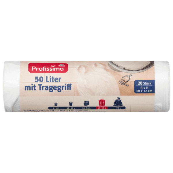 PROFISSIMO vreće za smeće s ručkama 50l 20kom 0