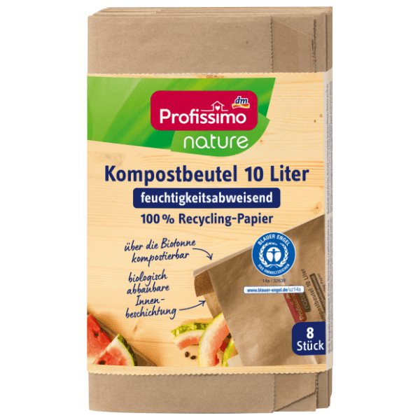 PROFISSIMO papirnate vrećice za biootpad nature 10l 8kom 0