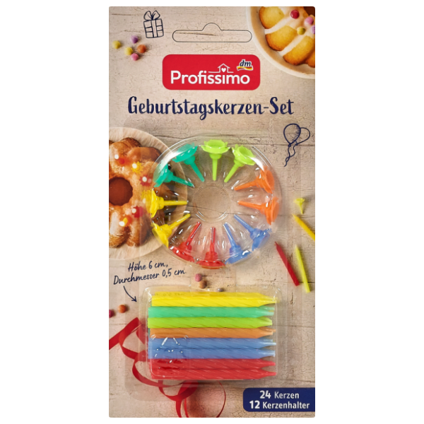 Rođendanske svjećice PROFISSIMO 24kom (više vrsta) 0