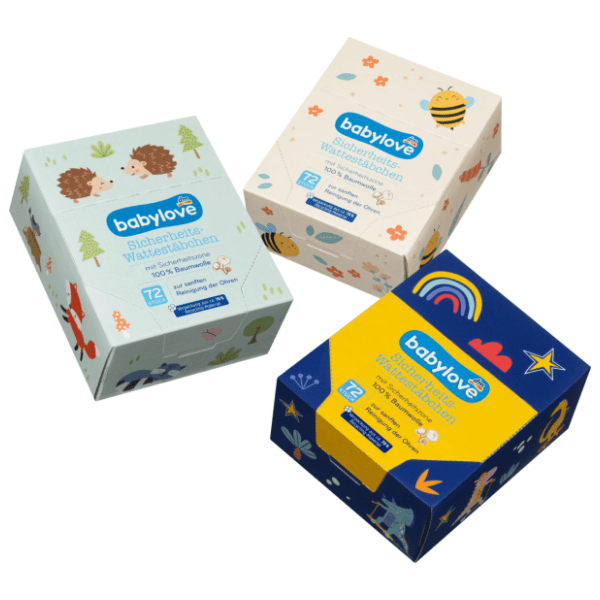 Štapići za uši BABYLOVE vatenirani za bebe 72kom (više vrsta) 0