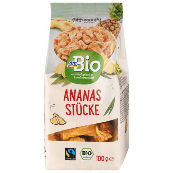 Suhi ananas DM BIO komadići 100g 0
