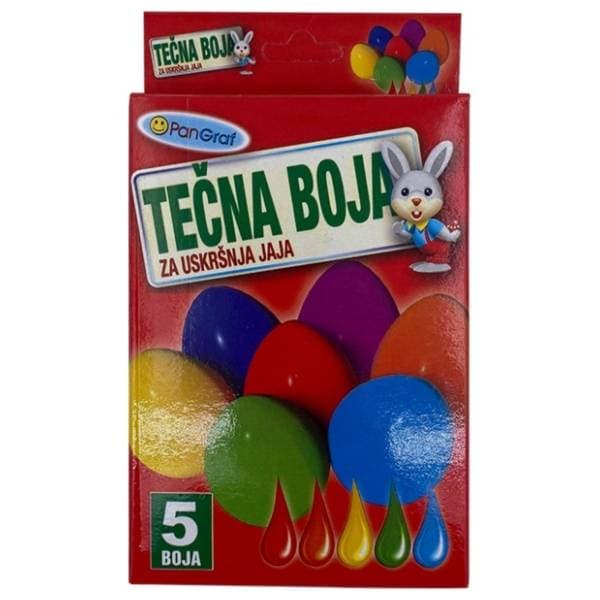 Tekuća boja za uskrsna jaja PANGRAF 5kom 0