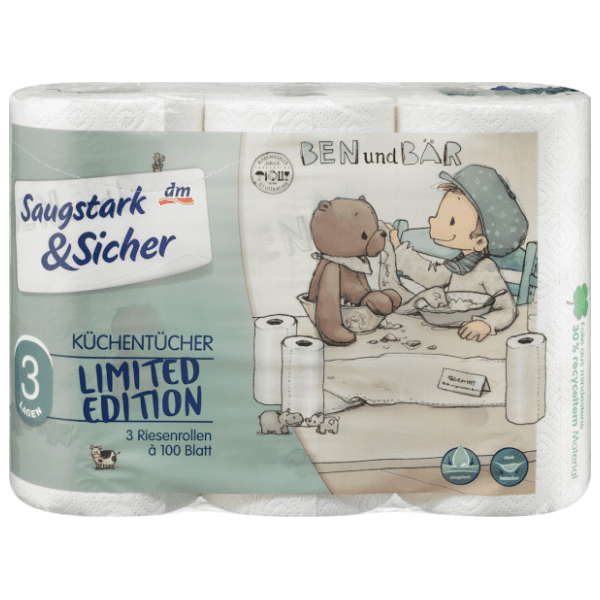 Ručnik SAUGSTARK&SICHER 3 sloja 3 kom (više vrsta) 0