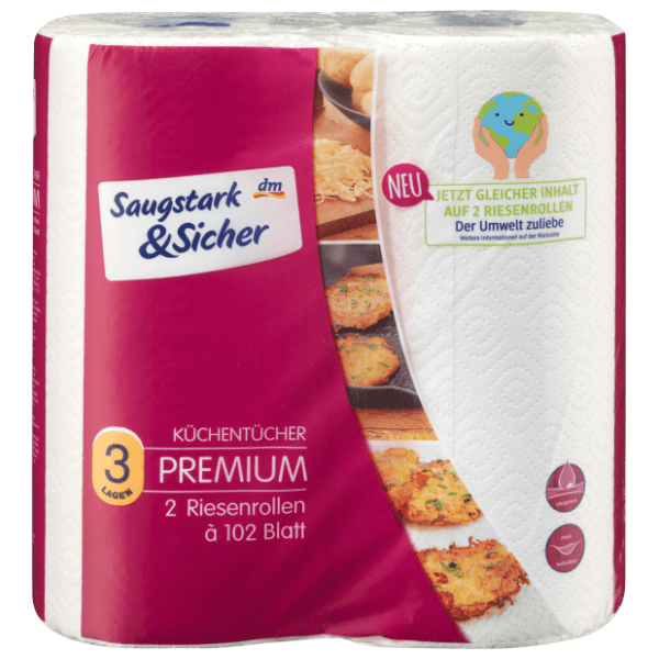 Rola papira SAUGSTARK&SICHER Premium 3 sloja 2 kom 0
