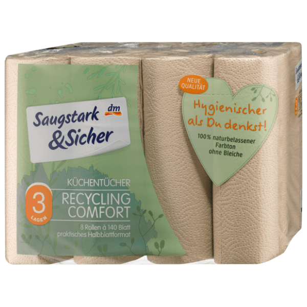 Ručnik SAUGSTARK&SICHER reciklirani 3 sloja 8 kom 0