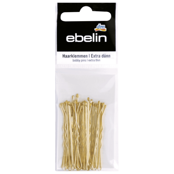 Ukosnice za kosu EBELIN ekstra tanke zlatne 18kom 0